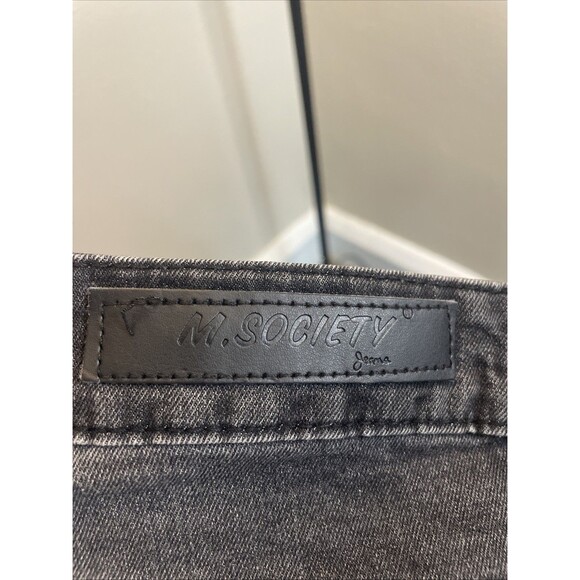 M.Society Jeans Men's 36x30 Black Light Wash Skinny Fit Stretch Denim - Picture 7 of 9